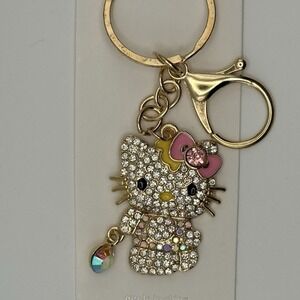 Sanrio Hello Kitty Rhinestone Keychain Bag Purse Charm